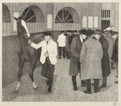 1921年のバービカンでの馬のディーラー 作： Robert Polhill Bevan