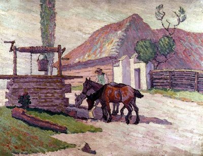 馬が飲む 作： Robert Polhill Bevan