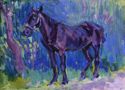 サセックス農場の馬のための研究、c。 1904-6 作： Robert Polhill Bevan