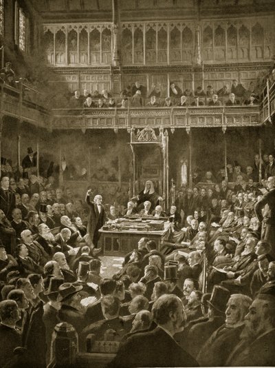 グラッドストーン、ホームルール法案を紹介、1893年2月 作： Robert Ponsonby Staples
