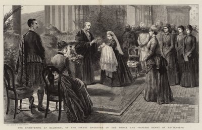 バッテンベルクのヘンリー王子と王女の幼児の娘のバルモラルでの洗礼 作： Robert Pritchett