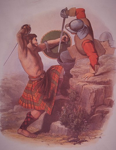 マクミラン一族のハイランド戦士 作： Robert Ronald (after) McIan