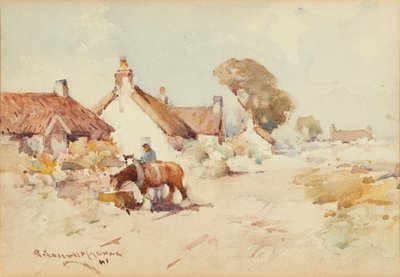 Hevonen ja kärry (akvarelli) 作： Robert Russell MacNee