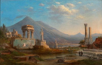 ベスビオ火山とポンペイ 作： Robert S. Duncanson