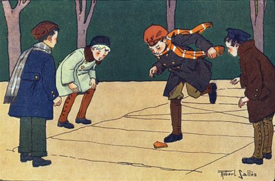 マレ。E.ウェーバーの「私たちは何をしているの？「ロベール・サレス（1871-1929）の水彩画によるE.ウェーバーの作品。パリ、ガルニエ・フレール社 作： Robert Salles