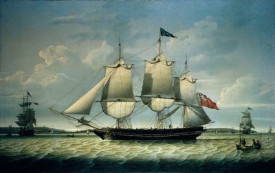1810年頃、バーケンヘッド沖の「アン号」（油彩・キャンバス） 作： Robert Salmon