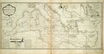 最新の調査による地中海の正確で新しい海図。 作： Robert Sayer