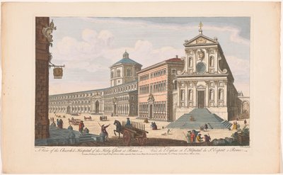 Gezicht op de kerk Santo Spirito in Sassia te Rome ローマの聖霊教会と病院の眺め (オブジェクトのタイトル) ローマ（シリーズタイトル） 作： Robert Sayer