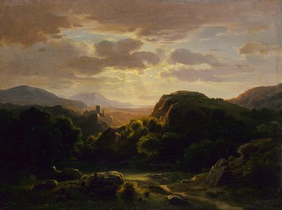 カリフォルニア州アウアーバッハ近郊のシーンの記憶。 1856年。 作： Robert Seldon Duncanson