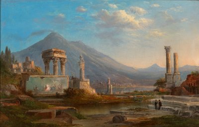ベスビオとポンペイ、1870 年。 作： Robert Seldon Duncanson