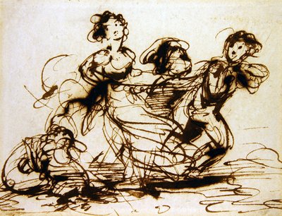 子供の遊び（紙にインク） 作： Robert Smirke