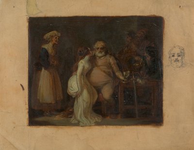 イノシシの頭の中のファルスタッフ 作： Robert Smirke