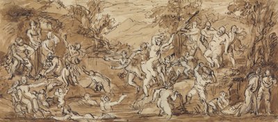 Estudo da figura de uma celebração bacanal em uma paisagem arborizada 作： Robert Smirke