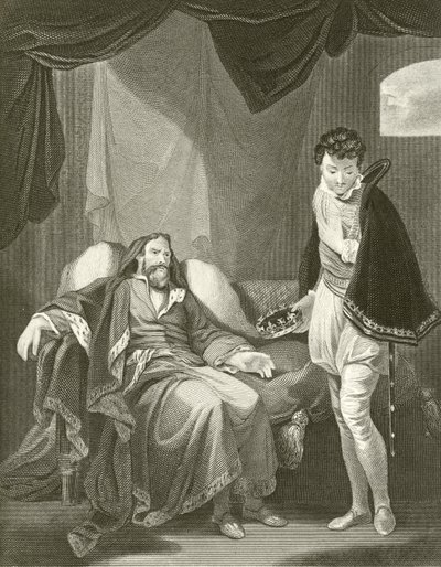 ヘンリー4世、ヘンリー王子を責める 作： Robert Smirke