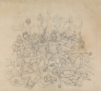 シェイクスピアの戯曲「タイタス・アンドロニカス」より戦闘シーンのスケッチ 作： Robert Smirke