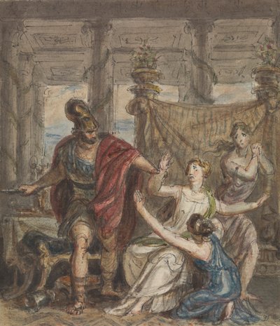 女性を攻撃する兵士の研究 作： Robert Smirke