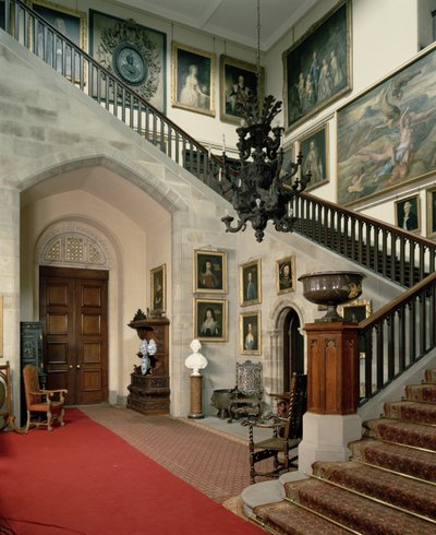 階段ホールの眺め、1812-15 作： Robert Smirke