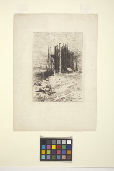 ニューベッドフォードの石炭ポケット（インク） 作： Robert Swain Gifford