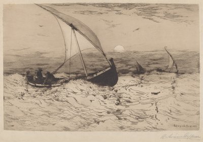 帰郷するナポリの漁船 作： Robert Swain Gifford