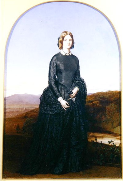 ニューポート子爵夫人セリーナの肖像（水彩・アイボリー） 作： Robert Thorburn