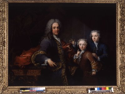 ムッシュー・ドゥ・サン・カナとその子供たち（油彩・キャンバス 作： Robert Tournieres