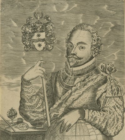 サーフランシスドレイクの肖像、1628年。 作： Robert Vaughan