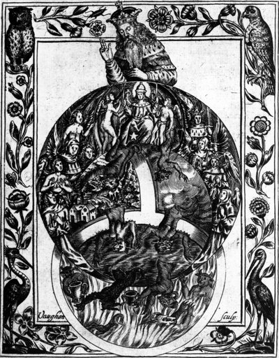 エリアスアシュモレ作「Theatrum Chemicum Britannicum」（1652年）の教会の階層 作： Robert Vaughan