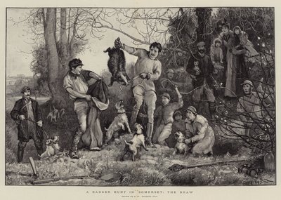 サマセットでのアナグマ狩り、ドロー 作： Robert Walker Macbeth