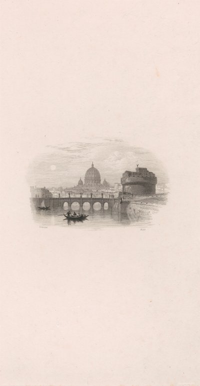 ローマ、聖アンジェロの城 (ビネット) 作： Robert Wallis