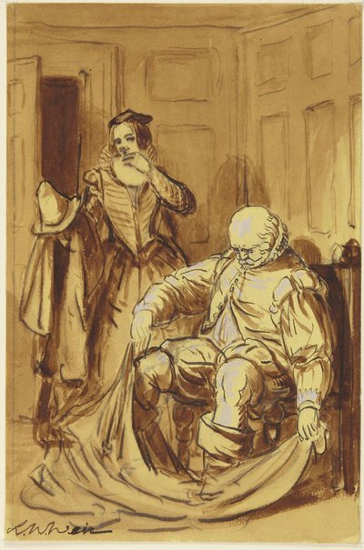 Falstaff und Frau Ford (Szene aus Die lustigen Weiber von Windsor, 4.2) 作： ロバート・ウォルター・ウィアー