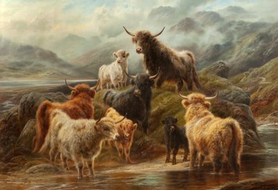 ハイランド牛、1894 作： Robert Watson