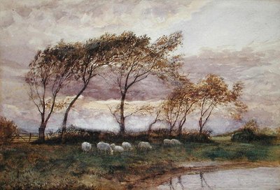 秋の夕べ（水彩・紙） 作： Robert Weir Allan
