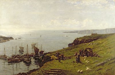 太陽に照らされた海の上 作： Robert Weir Allan