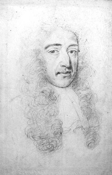 チャールズ2世の肖像（1630-85）（ベラムに鉛筆） 作： Robert White