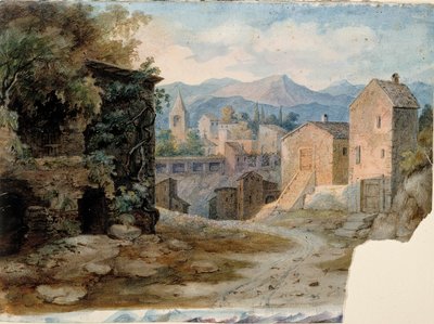 イタリアの山間の町 作： Robert Wilhelm Ekman