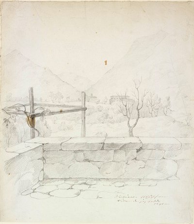 スビアコで画家が暮らした別荘の眺め 作： Robert Wilhelm Ekman