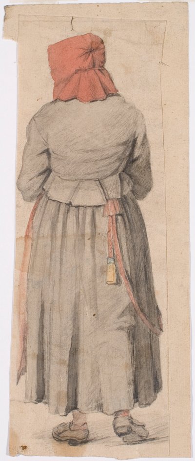 仰向けに立つモラヴィアの女性 作： Robert Wilhelm Ekman