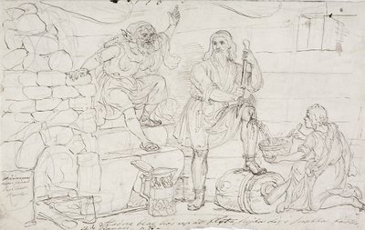 ヴァイナモイネンのカットニー、スケッチ 作： Robert Wilhelm Ekman