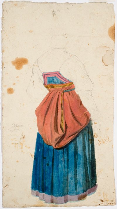 民族衣装を着た女性 作： Robert Wilhelm Ekman