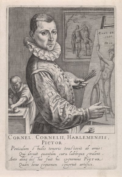 CornelisCorneliszの肖像画。ハールレムから 作： Robert Willemsz de Baudous