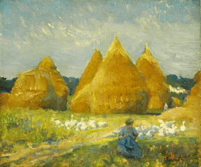 ガチョウを集める 作： Robert William Vonnoh