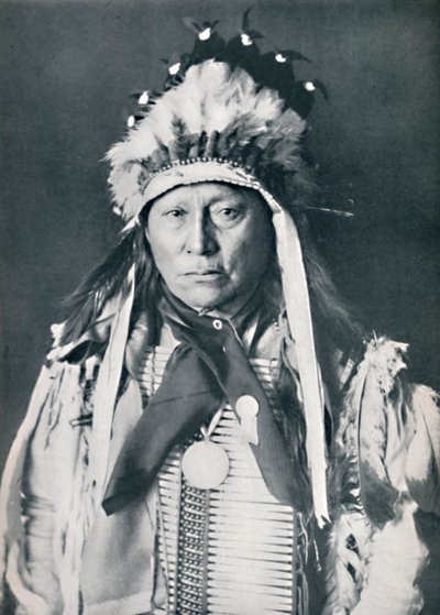 1912年のウォーペイントのスー族の首長 作： Robert Wilson Shufeldt
