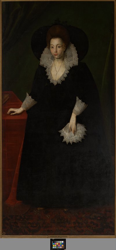 フランシス・ウォルシンガム、フィリップ・シドニー卿の妻、1570～1632年頃（キャンバスに油彩） 作： Robert the Elder (attr. to) Peake