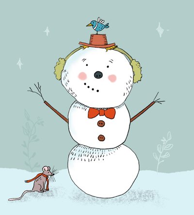 星降る雪だるま 2019年（デジタル） 作： Roberta Murray