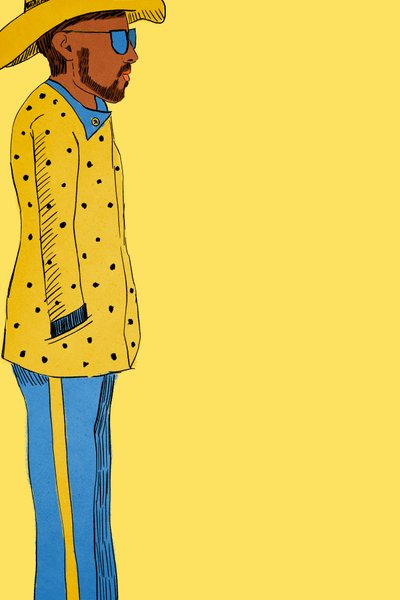 イエロー・スーツ・マン、2022年（デジタル） 作： Roberta Murray