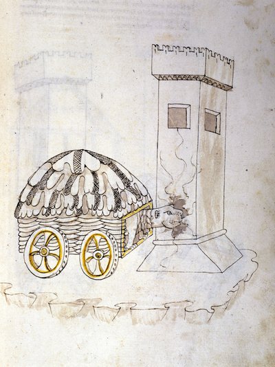 ロベルト・ヴァルトゥーリオ（1405-1483？）の「De re Militari」の挿絵。 作： Roberto Valturio