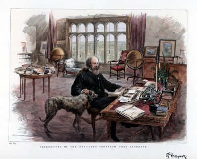 アルフレッド・ロード・テニスン 1809-1892 年、桂冠詩人、1884 年。 作： Roberts