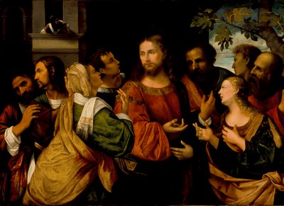 キリストとカナンの女性、1520年頃 作： Rocco Marconi