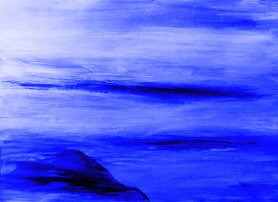 深藍の抽象画 作： RodMacIver