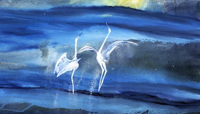 優雅なサギの舞い 作： RodMacIver